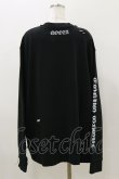 画像2: QOOZA / 東京喰種×QOOZA金木研 ダメージスウェット  ブラック H-25-11-04-044-PU-TO-KB-ZH (2)