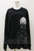 画像1: QOOZA / 東京喰種×QOOZA金木研 ダメージスウェット  ブラック H-25-11-04-045-PU-TO-KB-ZH (1)