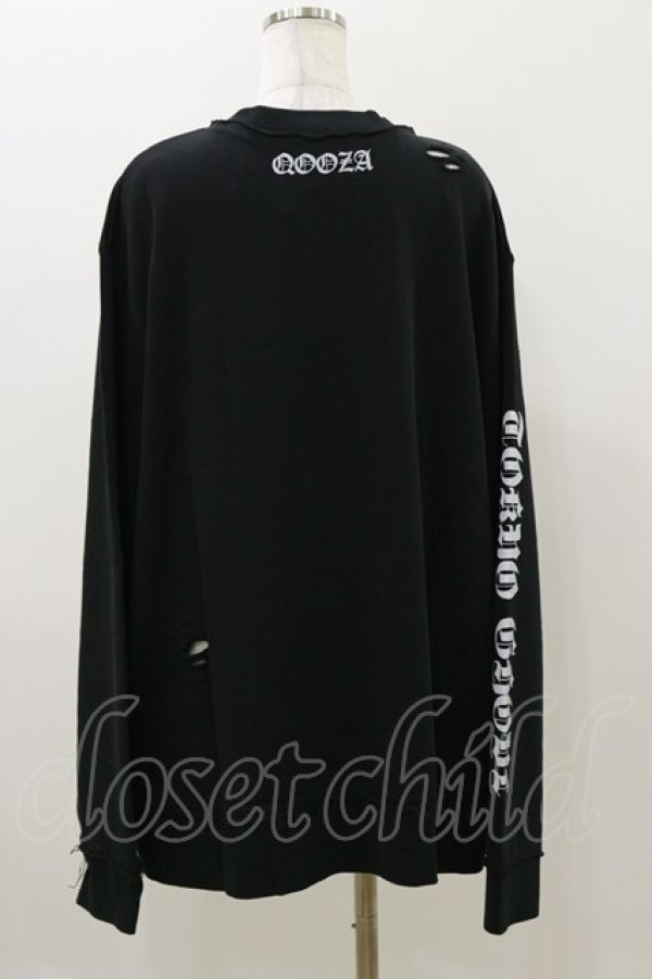 画像2: QOOZA / 東京喰種×QOOZA金木研 ダメージスウェット  ブラック H-25-11-04-045-PU-TO-KB-ZH (2)