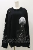 画像1: QOOZA / 東京喰種×QOOZA金木研 ダメージスウェット  ブラック H-25-11-04-047-PU-TO-KB-ZH (1)
