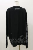 画像2: QOOZA / 東京喰種×QOOZA金木研 ダメージスウェット  ブラック H-25-11-04-047-PU-TO-KB-ZH (2)