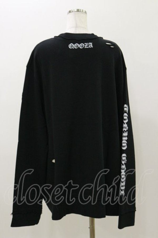 画像2: QOOZA / 東京喰種×QOOZA金木研 ダメージスウェット  ブラック H-25-11-04-048-PU-TO-KB-ZH (2)