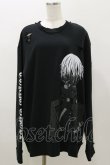 画像1: QOOZA / 東京喰種×QOOZA金木研 ダメージスウェット  ブラック H-25-11-04-049-PU-TO-KB-ZH (1)