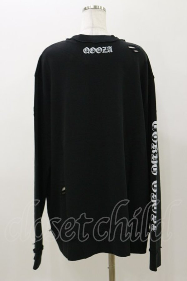 画像2: QOOZA / 東京喰種×QOOZA金木研 ダメージスウェット  ブラック H-25-11-04-049-PU-TO-KB-ZH (2)