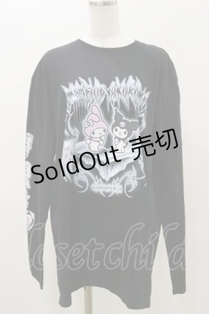 画像: QOOZA / マイメロディ＆クロミコラボ L/S TEE  ブラック H-25-11-04-050-PU-TO-KB-ZH