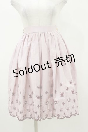 画像: Innocent World / 王冠とユリ紋章のスカート Free ピンク H-25-11-05-050-IW-SK-NS-ZH