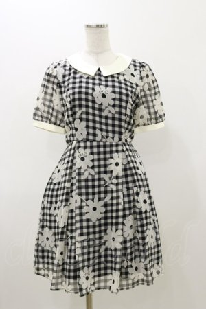 画像: Fi.n.t / ギンガムチェックシフォンワンピース Free ブラック H-25-11-05-051-CA-OP-NS-ZH