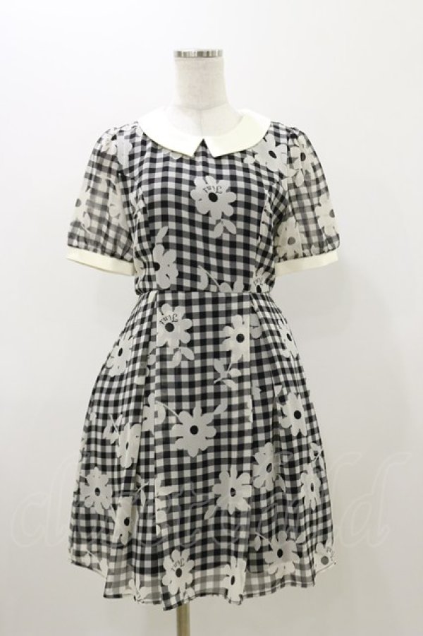 画像1: Fi.n.t / ギンガムチェックシフォンワンピース Free ブラック H-25-11-05-051-CA-OP-NS-ZH (1)