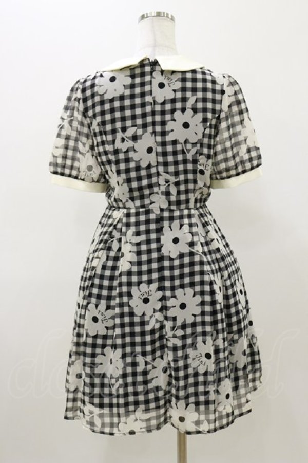画像2: Fi.n.t / ギンガムチェックシフォンワンピース Free ブラック H-25-11-05-051-CA-OP-NS-ZH (2)