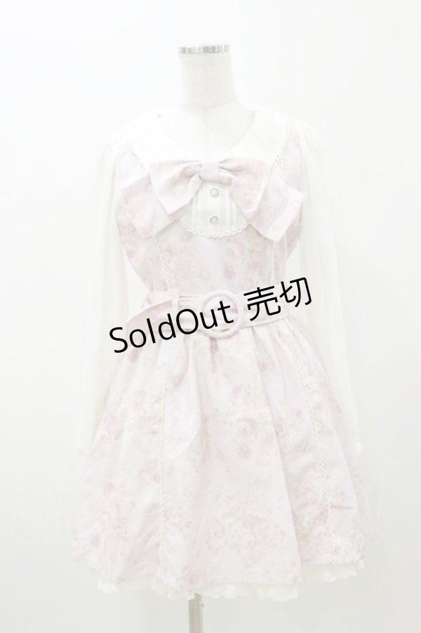 画像1: LIZ LISA / ローズブーケリボン付きワンピース Free ピンク H-25-11-05-053-LO-OP-NS-ZH (1)