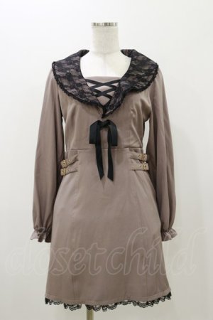 画像: Rojita / 衿レースWベルトワンピース Free ピンク H-25-11-05-060-LO-OP-NS-ZH