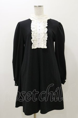 画像: Ank Rouge / ハイネックフリルカットワンピース M ブラック H-25-11-05-061-CA-OP-NS-ZH