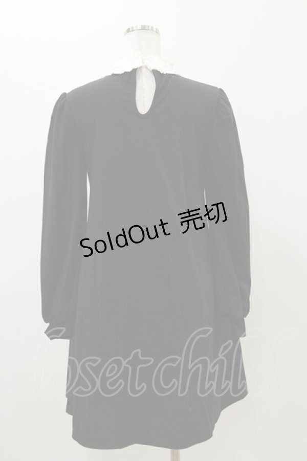 画像2: Ank Rouge / ハイネックフリルカットワンピース M ブラック H-25-11-05-061-CA-OP-NS-ZH (2)