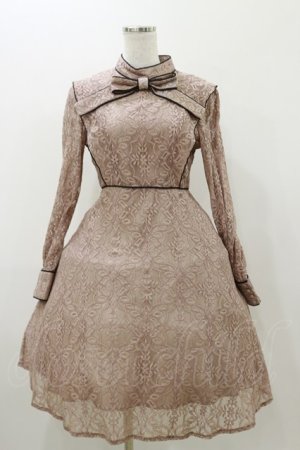 画像: An MILLE / リボンブローチレースワンピース M ピンク H-25-11-05-070-EL-OP-NS-ZH