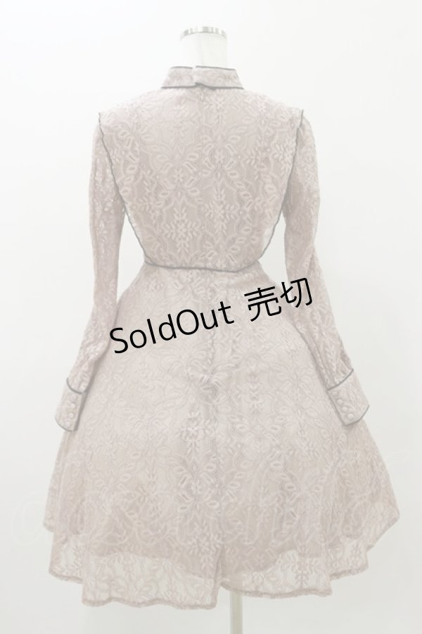 画像2: An MILLE / リボンブローチレースワンピース M ピンク H-25-11-05-070-EL-OP-NS-ZH (2)