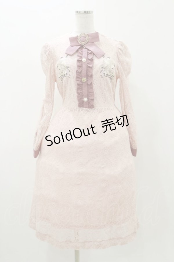 画像1: Swankiss / TS Rose刺繍 mademiselle O/P Free ピンク H-25-11-05-071-CA-OP-NS-ZH (1)