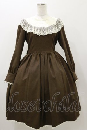 画像: Innocent World / ラウンドネックローズレースドレス M ショコラ H-25-11-05-072-IW-OP-NS-ZH
