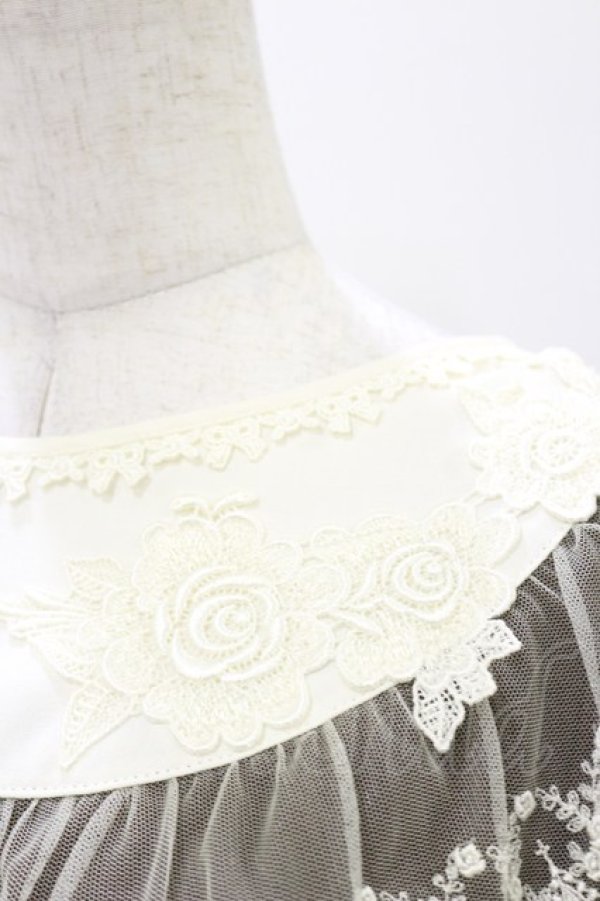 画像4: Innocent World / ラウンドネックローズレースドレス M ショコラ H-25-11-05-072-IW-OP-NS-ZH (4)