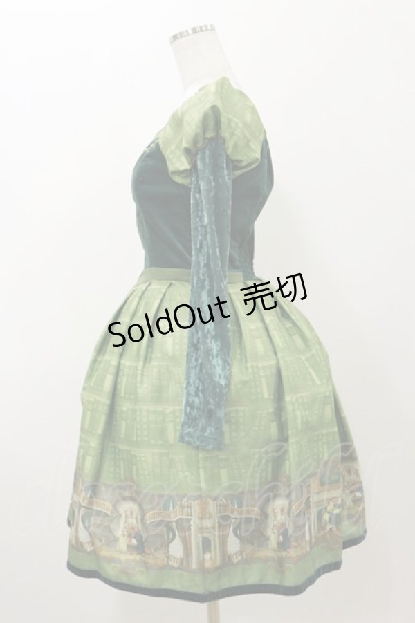 画像3: Secret Honey / 図書館ワンピース(美女と野獣ver) Free グリーン H-25-11-05-074-CA-OP-NS-ZH (3)