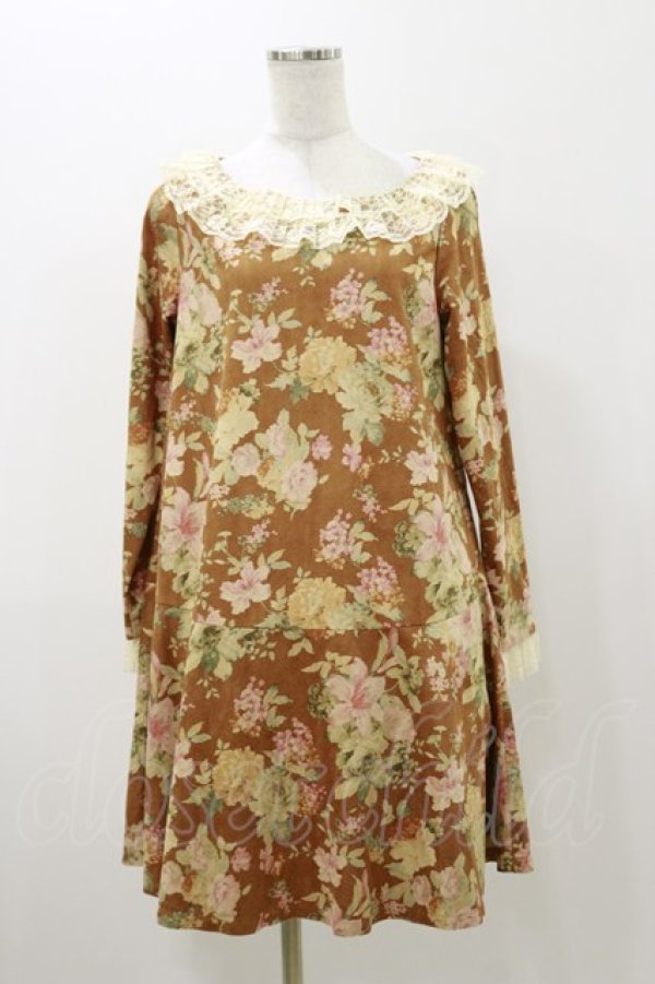 画像1: Fi.n.t / 花柄ワンピース Free Brown H-25-11-05-076-CA-OP-NS-ZH (1)