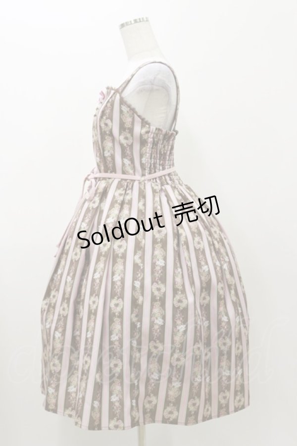 画像3: axes femme kawaii / RosyBear柄ジャンパースカート M ブラウン H-25-11-05-081-AX-OP-NS-ZH (3)