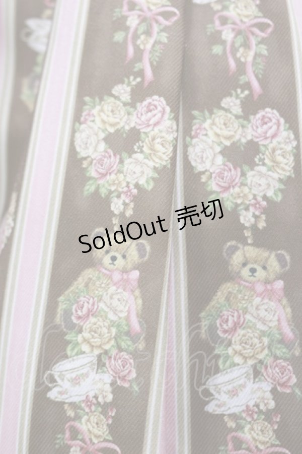 画像4: axes femme kawaii / RosyBear柄ジャンパースカート M ブラウン H-25-11-05-081-AX-OP-NS-ZH (4)