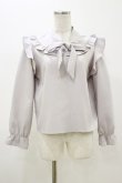 画像1: evelyn / リボンブラウス Free グレー H-25-11-05-016-LO-BL-NS-ZH (1)
