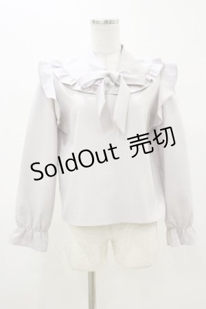 画像: evelyn / リボンブラウス Free グレー H-25-11-05-016-LO-BL-NS-ZH