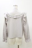 画像2: evelyn / リボンブラウス Free グレー H-25-11-05-016-LO-BL-NS-ZH (2)