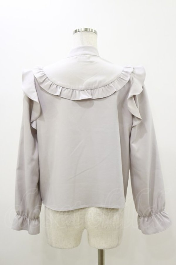 画像2: evelyn / リボンブラウス Free グレー H-25-11-05-016-LO-BL-NS-ZH (2)