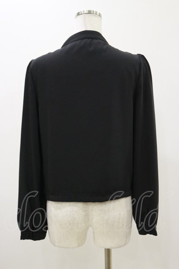 画像2: An MILLE / リボンブラウス Free ブラック H-25-11-05-017-EL-BL-NS-ZH (2)