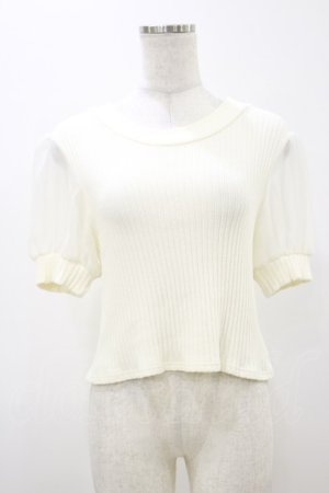 画像: An MILLE / シフォン切替ニット Free オフ H-25-11-05-019-EL-TO-NS-ZH