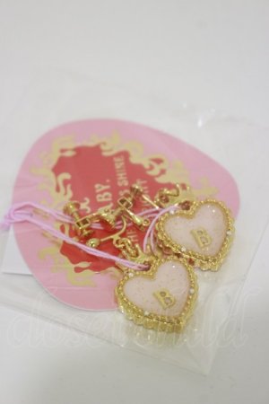 画像: BABY,THE STARS SHINE BRIGHT / HEART TRUMPイヤリング  ゴールド/ピンク H-25-11-05-002-BA-AC-NS-ZH