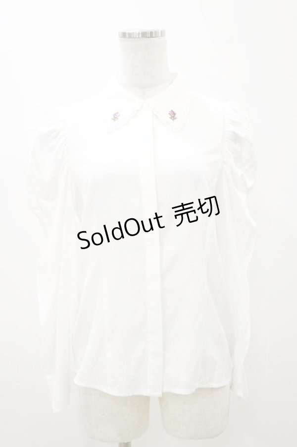 画像1: an another angelus / ローズカメオ刺繍衿ブラウス Free OFF WHITE H-25-11-05-025-CA-BL-NS-ZH (1)