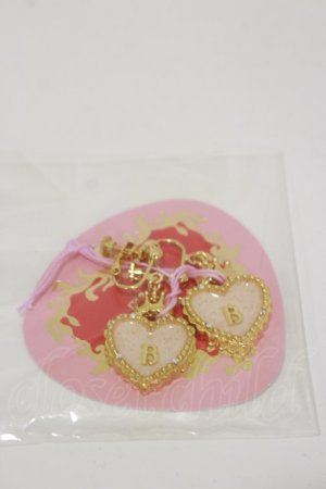 画像: BABY,THE STARS SHINE BRIGHT / HEART TRUMPイヤリング  ゴールド/ピンク H-25-11-05-003-BA-AC-NS-ZH