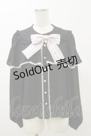 画像: Ank Rouge / リボンフリルブラウス M ブラック H-25-11-05-027-CA-BL-NS-ZH