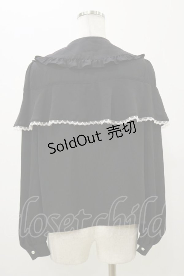 画像2: Ank Rouge / リボンフリルブラウス M ブラック H-25-11-05-027-CA-BL-NS-ZH (2)