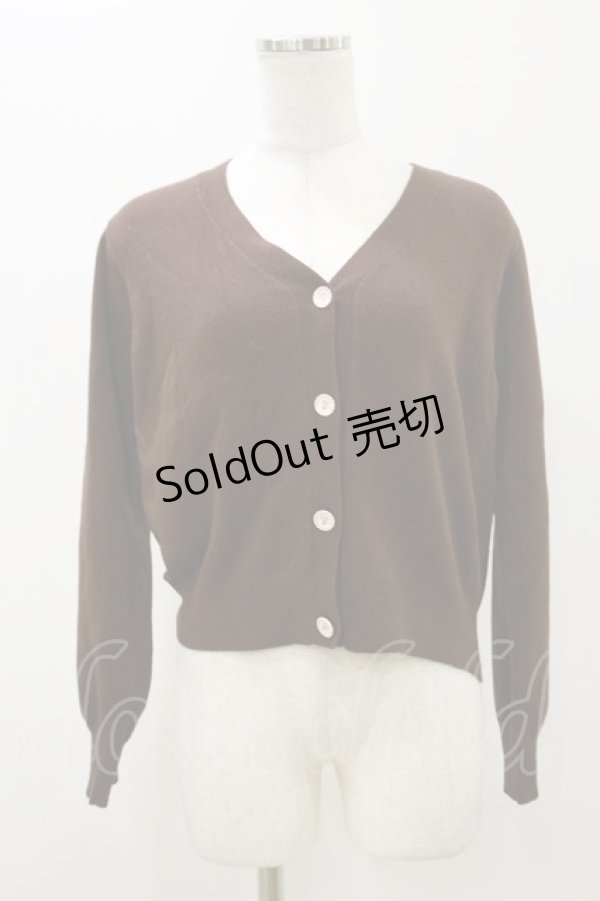 画像1: Fi.n.t / アンティークプレートローズ釦ニットカーディガン Free BROWN H-25-11-05-031-CA-TO-NS-ZH (1)