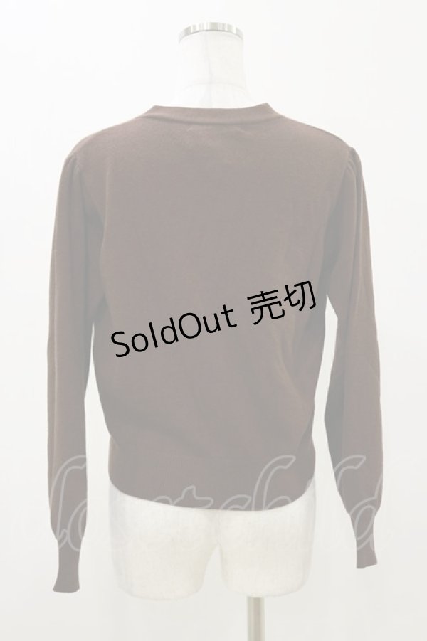 画像2: Fi.n.t / アンティークプレートローズ釦ニットカーディガン Free BROWN H-25-11-05-031-CA-TO-NS-ZH (2)