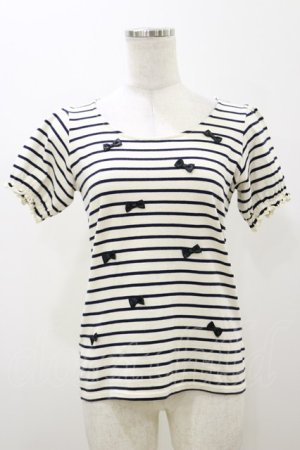 画像: Fi.n.t / ボーダートップス Free オフ/ネイビー H-25-11-05-033-CA-TO-NS-ZH