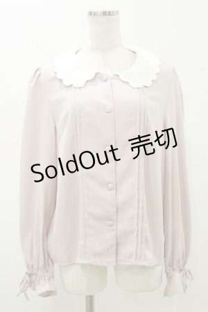 画像: Ank Rouge / スカラップブラウス M ピンク H-25-11-05-036-CA-BL-NS-ZH