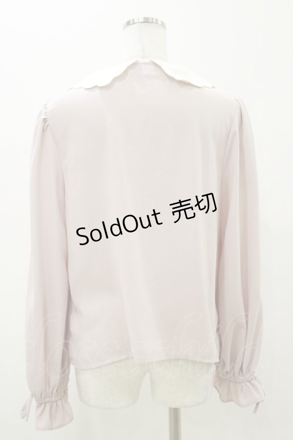 画像2: Ank Rouge / スカラップブラウス M ピンク H-25-11-05-036-CA-BL-NS-ZH (2)