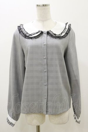 画像: MA*RS / チェックブラウス Free ブラック H-25-11-05-038-EL-BL-NS-ZH