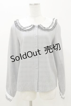 画像: MA*RS / チェックブラウス Free ブラック H-25-11-05-038-EL-BL-NS-ZH