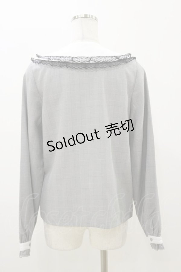 画像2: MA*RS / チェックブラウス Free ブラック H-25-11-05-038-EL-BL-NS-ZH (2)