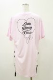 画像2: Honey Cinnamon / サイドレースアップTシャツ Free ピンク H-25-11-05-040-LO-TS-NS-ZH (2)