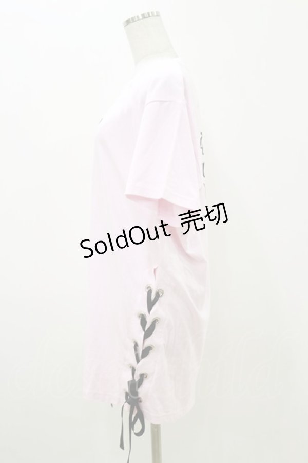 画像3: Honey Cinnamon / サイドレースアップTシャツ Free ピンク H-25-11-05-040-LO-TS-NS-ZH (3)