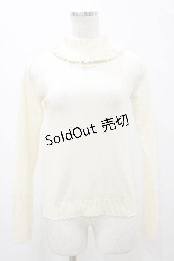 画像1: Ank Rouge / ハイネックニット M オフ H-25-11-05-042-CA-TO-NS-ZH (1)