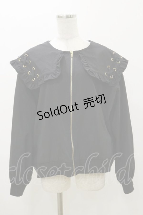 画像1: Rojita / レースアップBIGセーラーブルゾン Free ブラック H-25-11-05-043-LO-JA-NS-ZH (1)