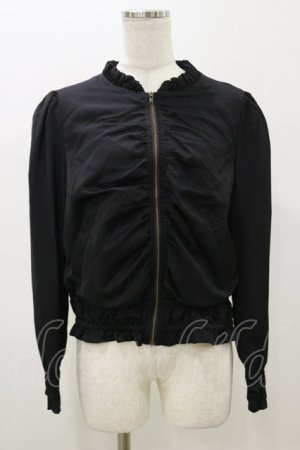 画像: Ank Rouge / ギャザーブルゾン M ブラック H-25-11-05-045-CA-JA-NS-ZH